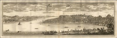 1711 ilustrace - Pohled na Velký konstantinopolský serail od Le Blond