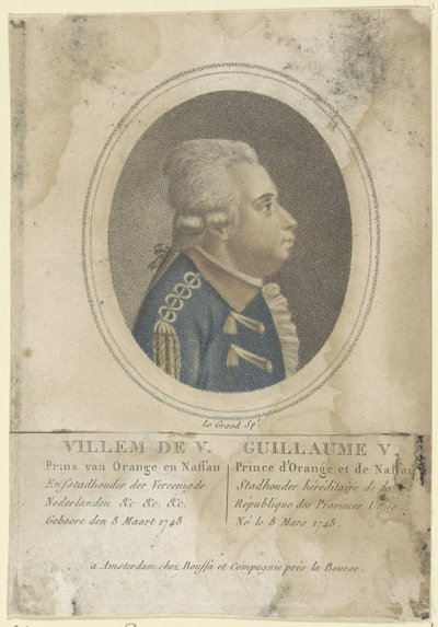 Portrét Williama V., prince z Orange-Nassau od Le Grand