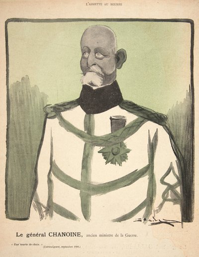 Generál Chanoine, bývalý ministr války, ilustrace z 