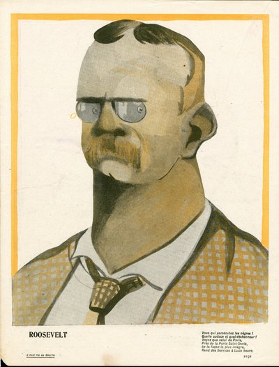Máslový talíř“, číslo 130, satirický v barvách od Leal de Camara
