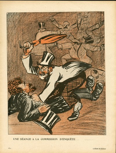 Máselný talíř“, číslo 172, satirický v barvách od Leal de Camara