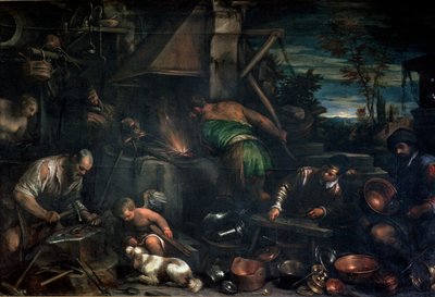 The Forge of Vulcan (olej na plátně) od Leandro da Ponte Bassano