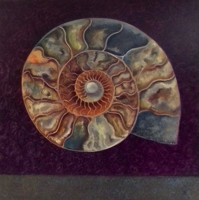 Ammonite, purpurová, 2021 od Lee Campbell