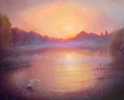Misty River Morning, 2023 od Lee Campbell