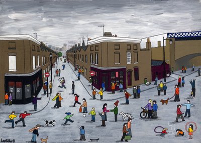 Roupell Street, 2015, (Akryl a inkoust na plátně) od Lee Sellers
