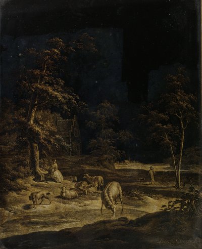 Pastýřka s ovcemi od Leendert Overbeek