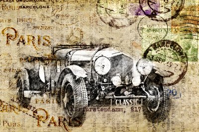 Starožitné auto od Lembayung senja studio [Vintage Poster]
