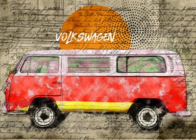 Retro obytný vůz od Lembayung senja studio [Vintage Poster]