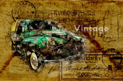 Cestovní mapa pro veterány od Lembayung senja studio [Vintage Poster]