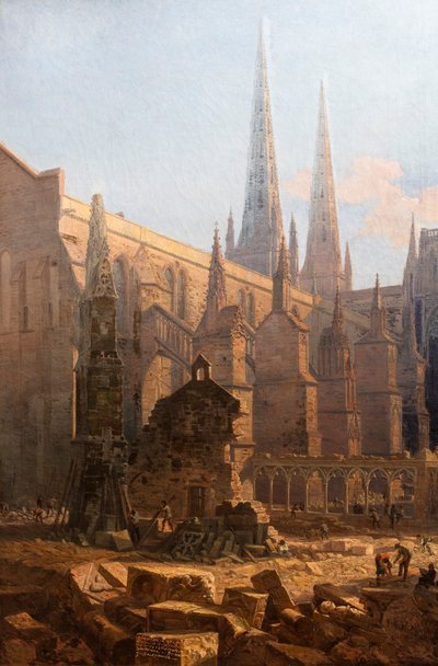 Mýcení katedrály svatého Ondřeje, detail.1865 (olej na plátně) od Leo Drouyn