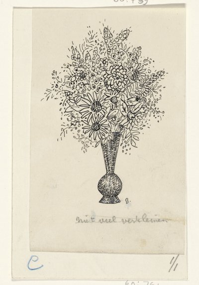 květinová váza od Leo Gestel (signed by artist)