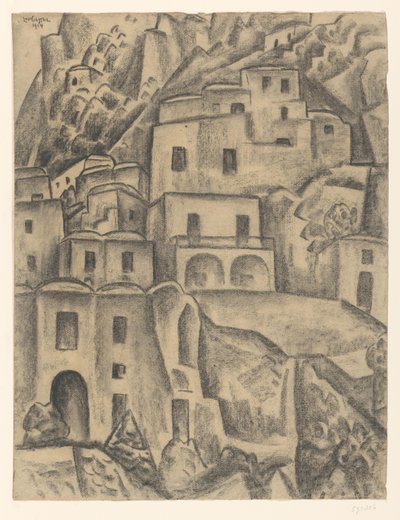 Domy na horských svazích od Leo Gestel (signed by artist)