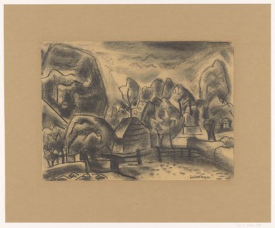 Krajina s farmou mezi stromy od Leo Gestel (signed by artist)