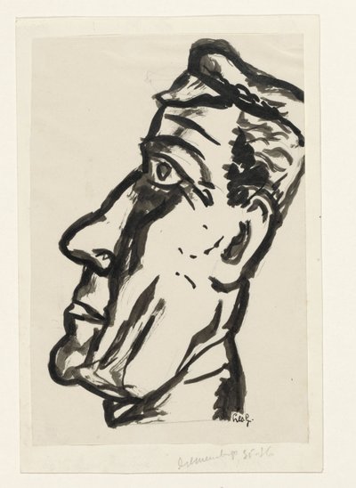 Mužská hlava od Leo Gestel (signed by artist)