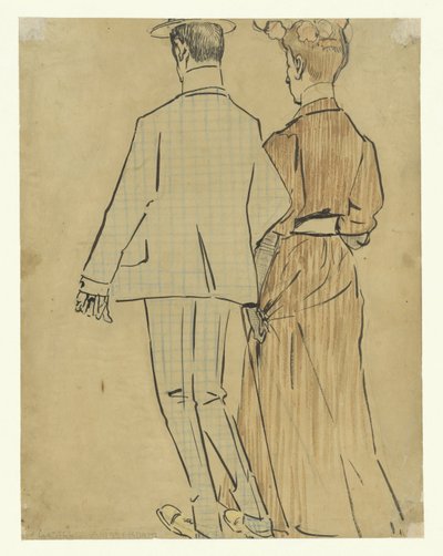 chodící pár od Leo Gestel (signed by artist)