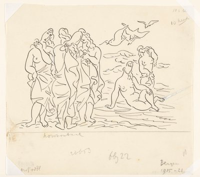 Koupající se (náčrt) od Leo Gestel