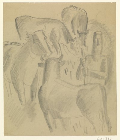 Farmář se čtyřmi krávami od Leo Gestel