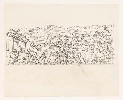 Zvířata na palubě Noemovy archy od Leo Gestel