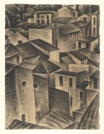 Tvář v italské vesnici od Leo Gestel