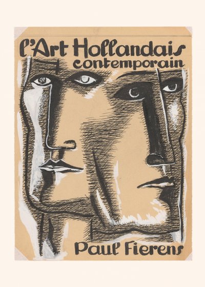 Návrh obálky knihy L#039;art Hollandais Contemporain 1933 od Leo Gestel