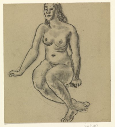 Sedící ženský akt od Leo Gestel