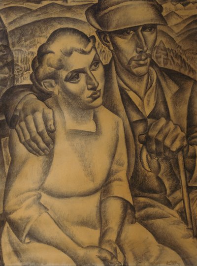Snoubenci v bavorském lese od Leo Gestel