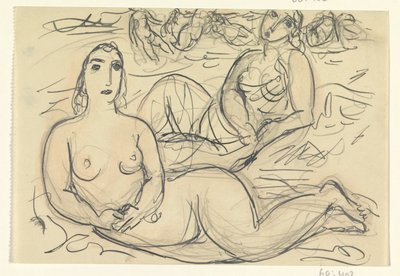 Dvě nahé ženy ve vodě od Leo Gestel