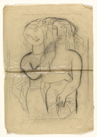 Dvě stojící ženy od Leo Gestel