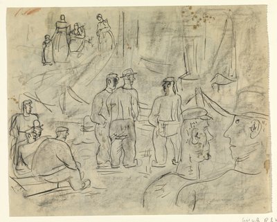 Rybáři v přístavu od Leo Gestel