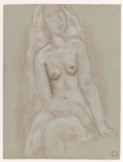 Sedící ženský akt od Leo Gestel
