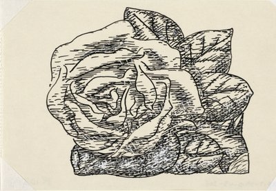 Bez názvu (růže) Vignette pro Gestelův životopis od Porf. W. van der Pluym od Leo Gestel