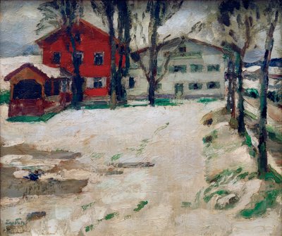 Hostinec ve sněhu od Leo Putz