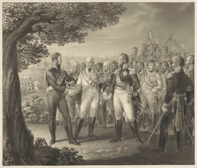První setkání spojeneckých panovníků s jejich ministry v Praze, 18. srpna 1813 od Leo Wolf