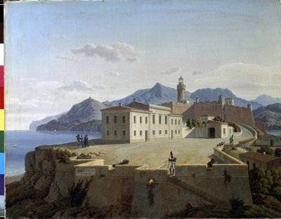 Napoleon Bonaparte v Portoferraio. Napoleon Bonaparte v Portoferraio. Napoleon Ier Bonaparte (1769-1821) v exilu v Portoferraio (Itálie) v roce 1814. Peinture de Leo von Klenze (1784-1864) od Leo von Klenze