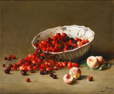 Mísa třešní, kolem roku 1900 od Leon Alfred Benoit