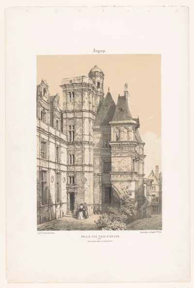 Pohled na část hradu Angers Hněvy. Palais des ducs d