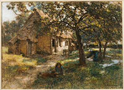 Chata, Normandie, 1900 od Leon Augustin Lhermitte
