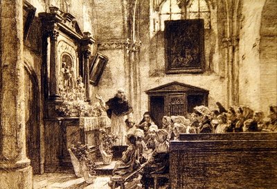 Měsíc Marie v Chartě: květen od Leon Augustin Lhermitte