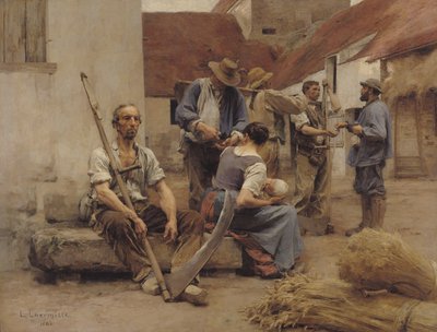 Paying the Harvesters, 1882 od Leon Augustin Lhermitte