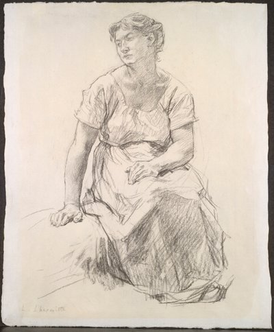 Sedící selka, c. 1885. od Leon Augustin Lhermitte