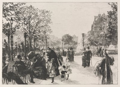 Tuilerijské zahrady. od Leon Augustin Lhermitte