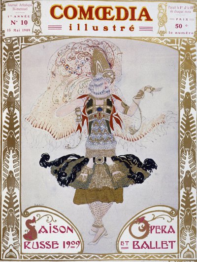 Tanečnice Ballet Russes od Baksta, kráva.“ Ilustrovaná Comoedia”” od Leon Bakst