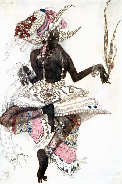 Návrh kostýmů Bayadere pro Le Dieu Bleu The Blue God, 1911 od Leon Bakst