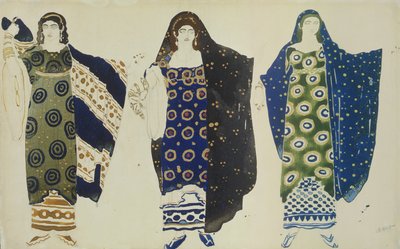 Kostýmní návrh pro Oidipa v Colonu od Sofokla, 1904 (wc na papíře) od Leon Bakst