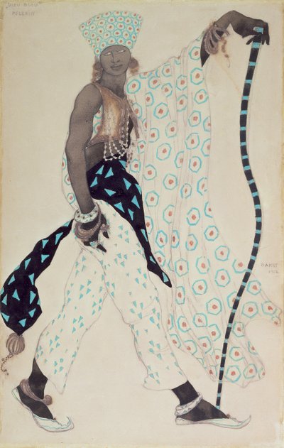 Kostýmní návrh pro `Le Pelerin: Blue God, 1912 od Leon Bakst