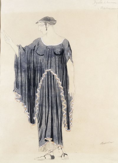 Kostýmní návrh pro Oidipa v Colonus-Antigone, c. 1899 až 1909 od Leon Bakst