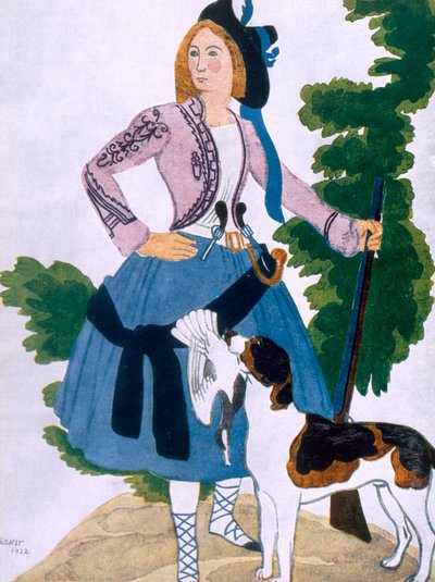 Kostýmní návrh pro The Huntress, 1922 od Leon Bakst