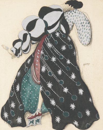 Kostýmní návrh pro Ballet La Légende de Joseph od R. Strausse od Leon Bakst