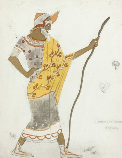Kostýmní návrh pro balet Daphnis et Chloé od M. Ravela, 1912 od Leon Bakst