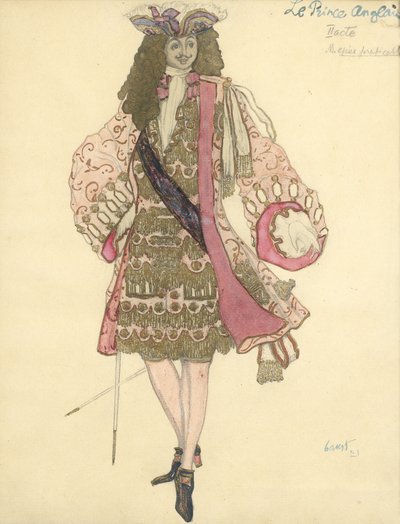 Návrh kostýmů k baletu Šípková Růženka P. Čajkovského od Leon Bakst